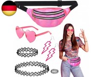 6 StüCk 80Er Jahre Accessoires Outfit Damen,80Er 90Er Jahre KostüM Kleidung A