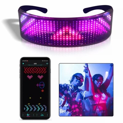 LED Leuchtende Brille Party Brille Leuchtend USB Wiederaufladbar Sonnenbrille DE