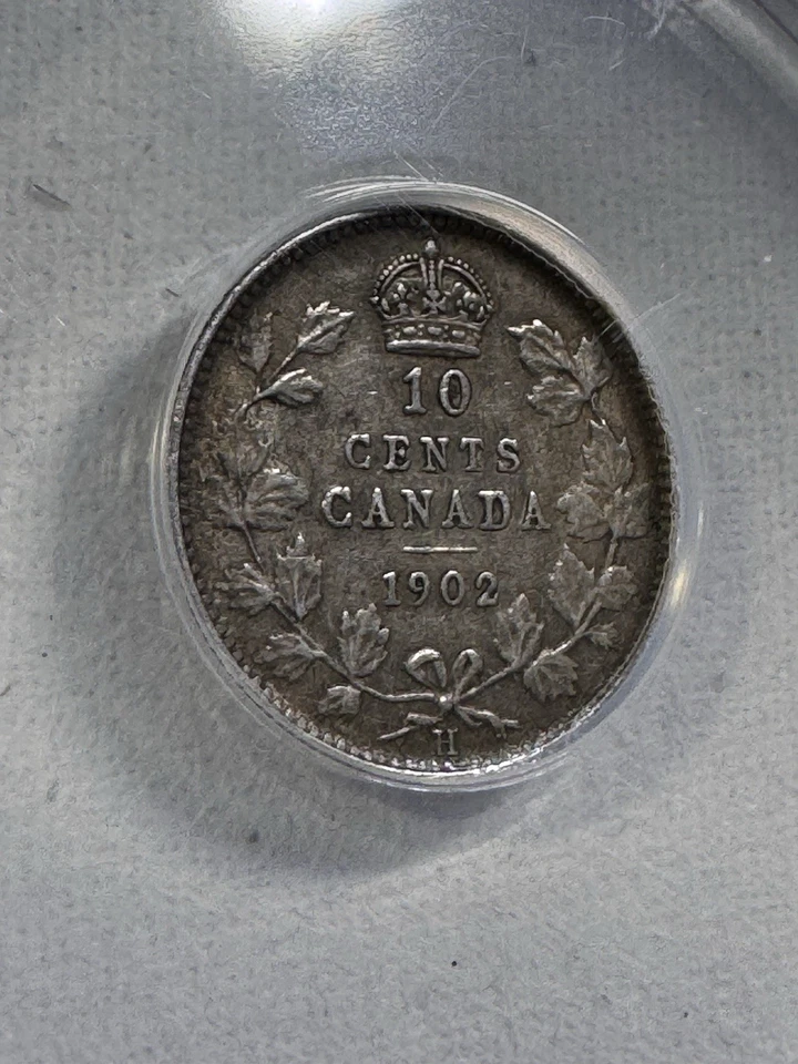 1902-H Canada 10 Cents Silver Coin Graded VF 25 by ANACS - Image 2 of 4