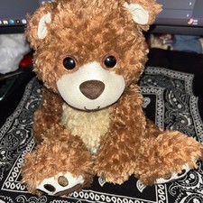 First And Main Teddy Bear Brown Beige Handcrafted Fuzzy Plush