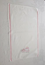 Vintage Handmade Dish Towel with Liquid Embroidery 17.5" x. 29.5"