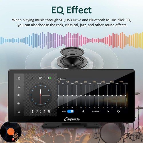 Carpuride 10.3” IPS Touch Screen Wireless Carplay Android Auto Car Radio Receive - Picture 7 of 8