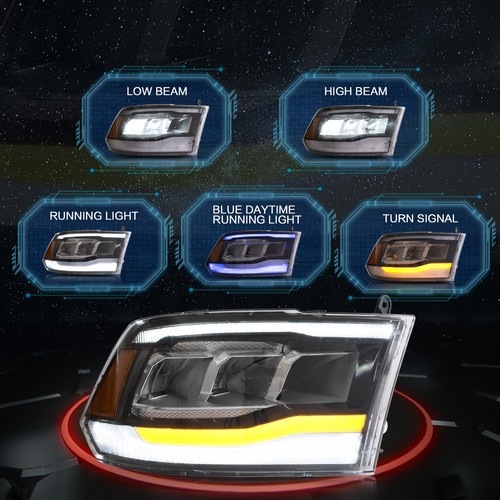 Faros proyectores LED VLAND 2 piezas para RAM 1500 2500 3500 2009-2018 secuencial - Imagen 2 de 9
