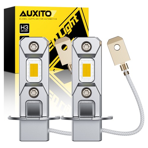 2x H3 LED Front 10000LM FOG Light Bulbs Yellow 3000K Driving DRL Mini Size Lamps - Picture 9 of 9