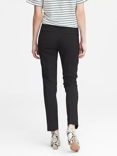 Banana Republic Women's Ryan Slim Straight-Fit Italian Wool Blend Pant Black 4 - 第 2/3 張圖片