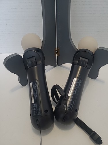 Sony PlayStation Move Controllers - Black (CECH-ZCM1U) PS3 - PS4 psmove 2 pack - Picture 3 of 4