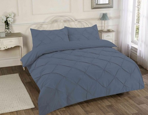 Alexander Pintuck Duvet Cover Bedding Set With Pillowcase All Sizes - Picture 9 of 14