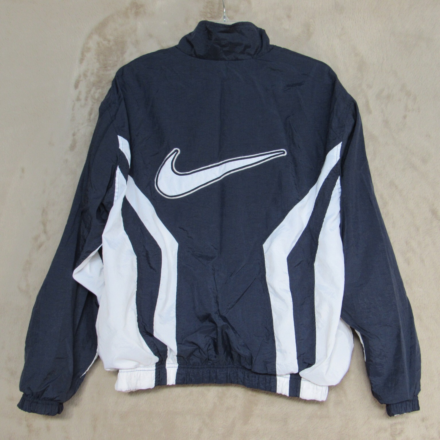 Vintage Nike Jacket Mens Medium Windbreaker Track Full Zip Swoosh Long  Sleeve * | eBay