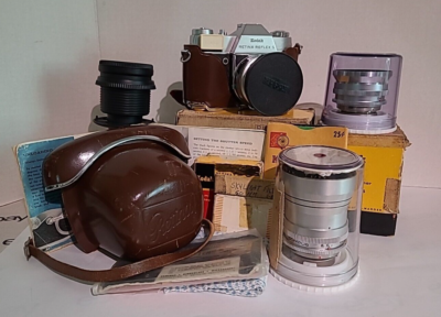 KODAK RETINA REFLEX S ボディ Kodak Retina Reflex S Camera Bundle with Leather Case and lenses