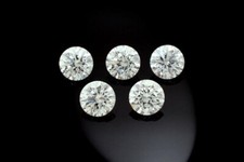 2 CT Natural White Diamond Round Cut 5 mm 5 Pcs VVS1 D Grade GDGL Certified S27