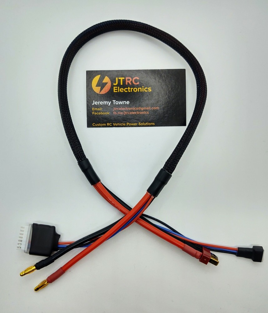 Icharger 406 Battery Lead 2s Charge Balance 4mm To Deans Lipo. 24in