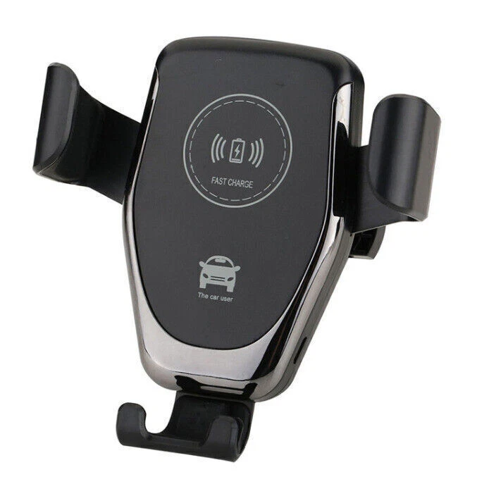 Cargador de coche inalámbrico rápido sujeción automática montaje en coche ventilación de aire soporte para teléfono Foto 2 de 4