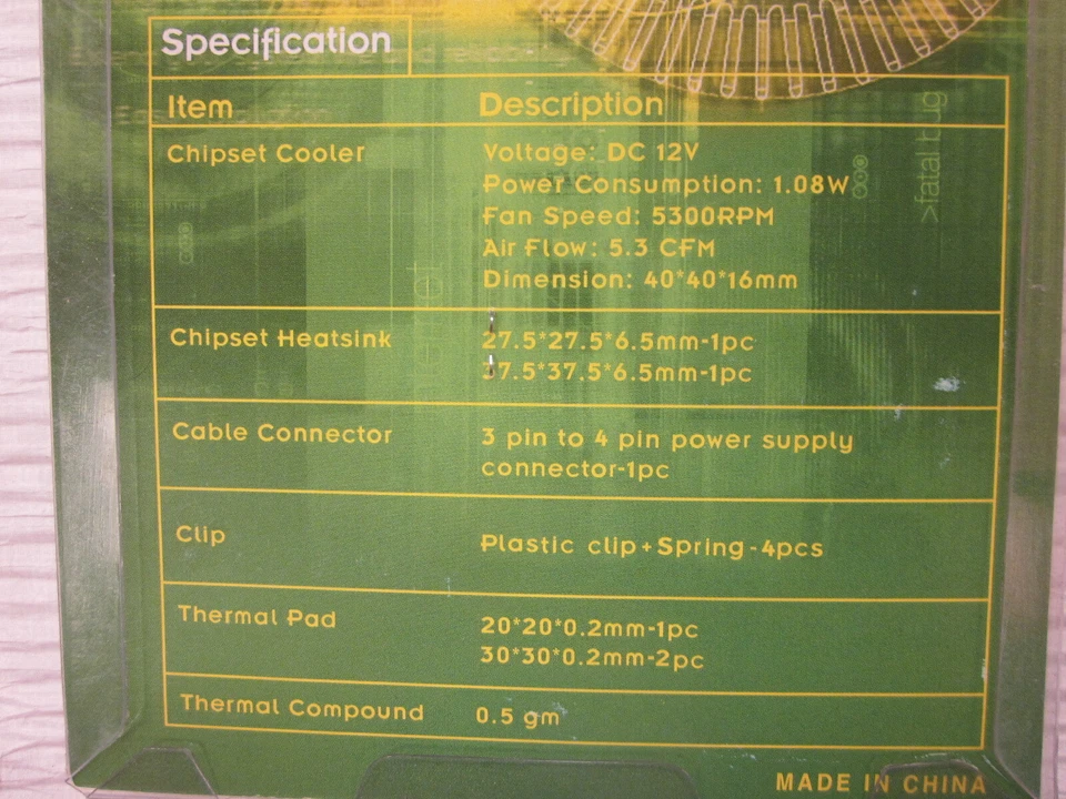 5 piece VIO Chipset Cooling Thermal Package " Vintage Old School " CH-AD Thermal - Image 3 of 4