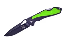 Frost Cutlery, Tac Xtreme Lockback Black/Green Pocket Knife, mfg TX-089GRN
