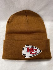 Beanie Kansas City Chiefs Adult Brown Winter Knit Hat Cap Toboggan Sideline USA