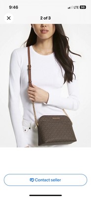 Michael Kors Jet Set Medium Crossbody Leather Handbag - Brown for  