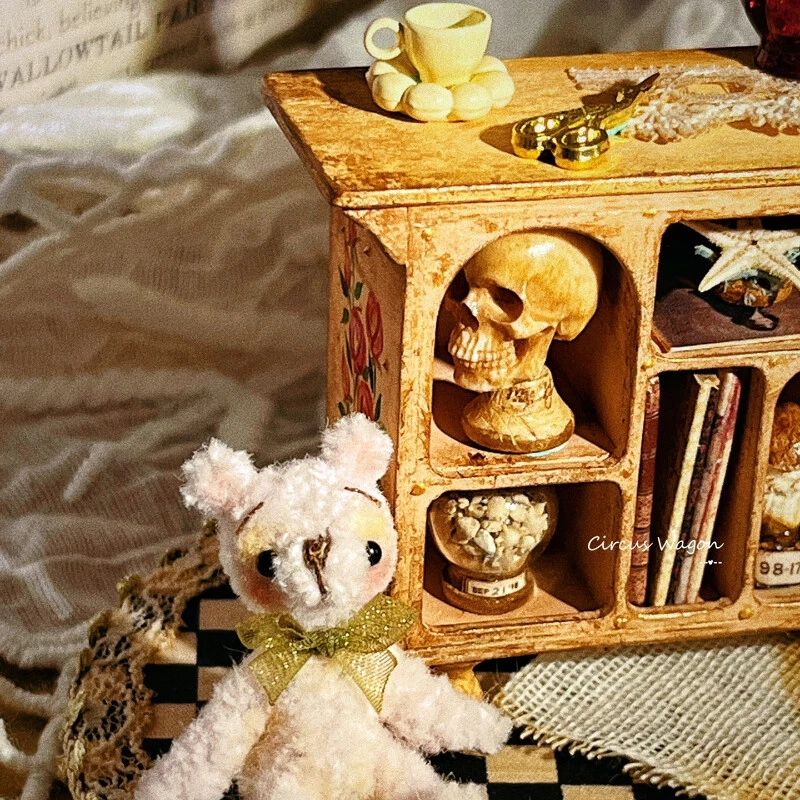 Estante mágico bruja vintage escala 1:12 casa de muñecas miniaturas muebles sin terminar Foto 4 de 4