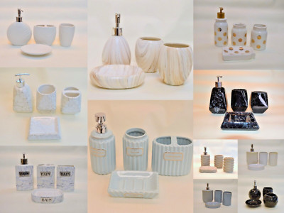 Bathroom Accessories 4-5pcs Sets in Ceramic & Resin Accessory Sets ...