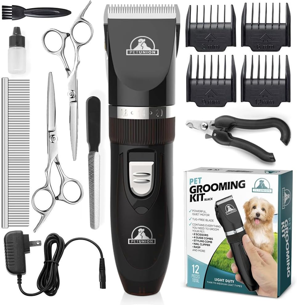 Professional Dog Grooming Kit Rechargeable, Cordless Pet