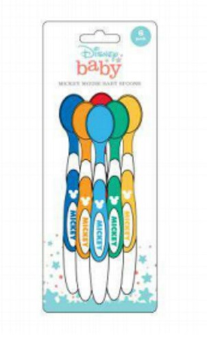 Disney Mickey Mouse Baby Toddler Spoons, Great for Feeding, 6 Pack, FD51127 - Afbeelding 2 van 3