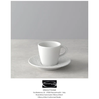 Villeroy & Boch - Manufacture Rock Blanc - Tasse De Café Espresso Avec Soucoupe - Photo 1/4