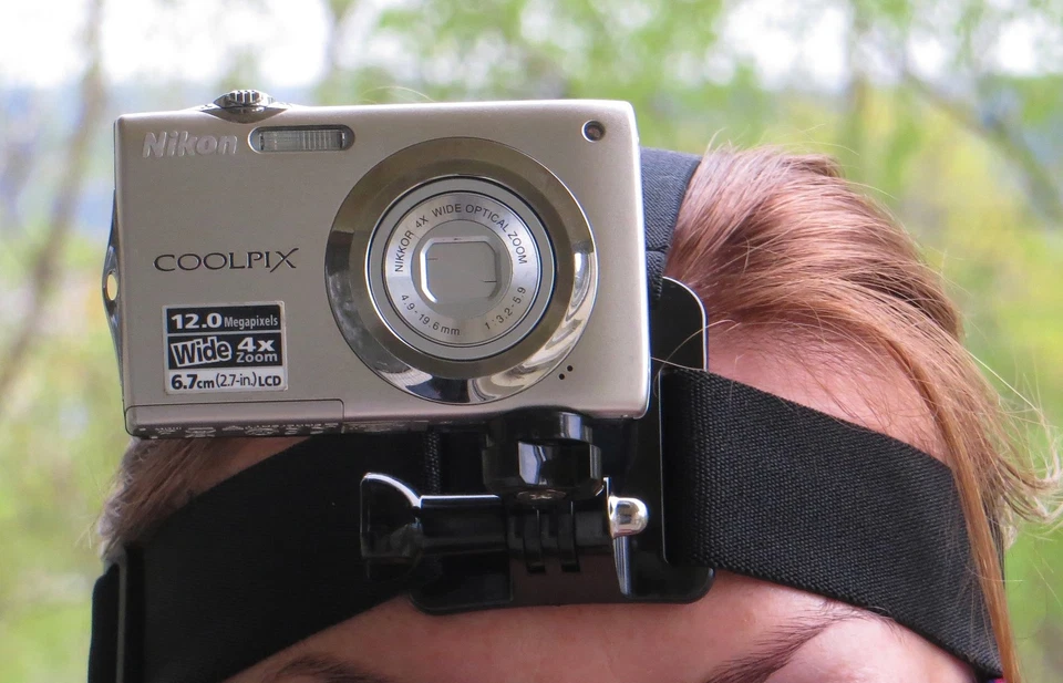 Soporte de montaje de banda para correa de casco para cámara digital videocámara DSLR accesorio Foto 3 de 4