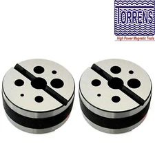 Set Of 2 Pcs 3” Round Bench Block Staking Anvil Block Toolmakers Hammer Riveting