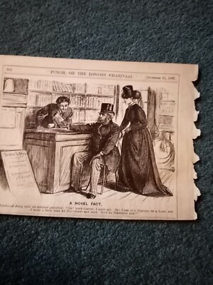 Kvc15 Ephemera 1867 Stanze Cartoon Ich sehe es geschrieben von einer Dame 