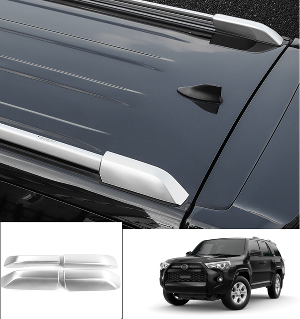 Matte silver Roof Rack Bar Rail End Cover Shell Cap For 20102020
