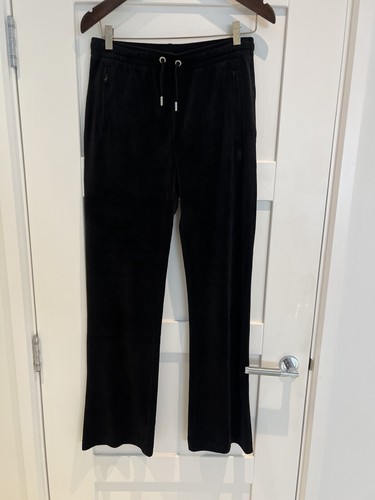 Pantaloni tuta nuovi senza etichette succosi couture Big Bling Black Terry Towelling taglia Med - Foto 4 di 7