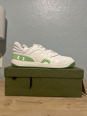 Gucci Basket Low White Demetra Green Size 12.5UK/13US