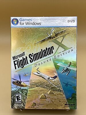 VIDEO GAME Microsoft Flight Simulator X Deluxe Edition PC Software (BRAND  NEW)