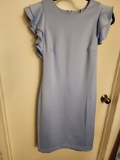 Tommy Hilfiger Womens Lavander Sheath Dress, Ruffle Cap Sleeves,NWT, Sz 4,...