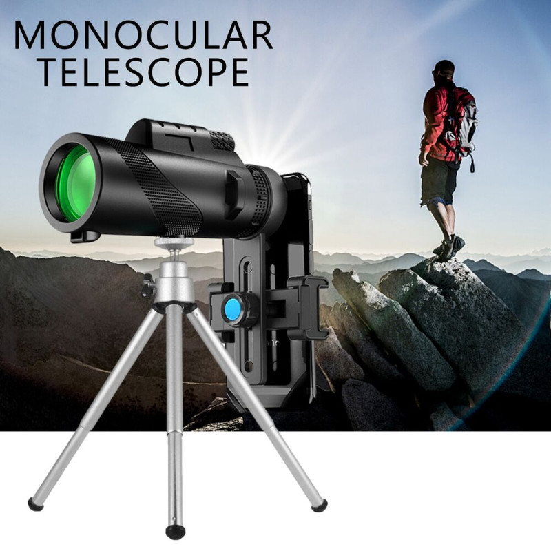 50X60 Zoom Optical HD Lens Monocular Telescope + Tripod + Cl