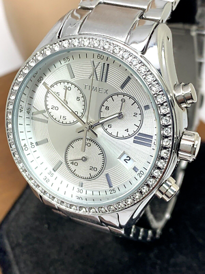 Timex Womens Watch TW2V57600 Quartz Chronograph Silver Dial  display picture 2