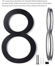 Black Metal House Number 8 is 10 inches tall