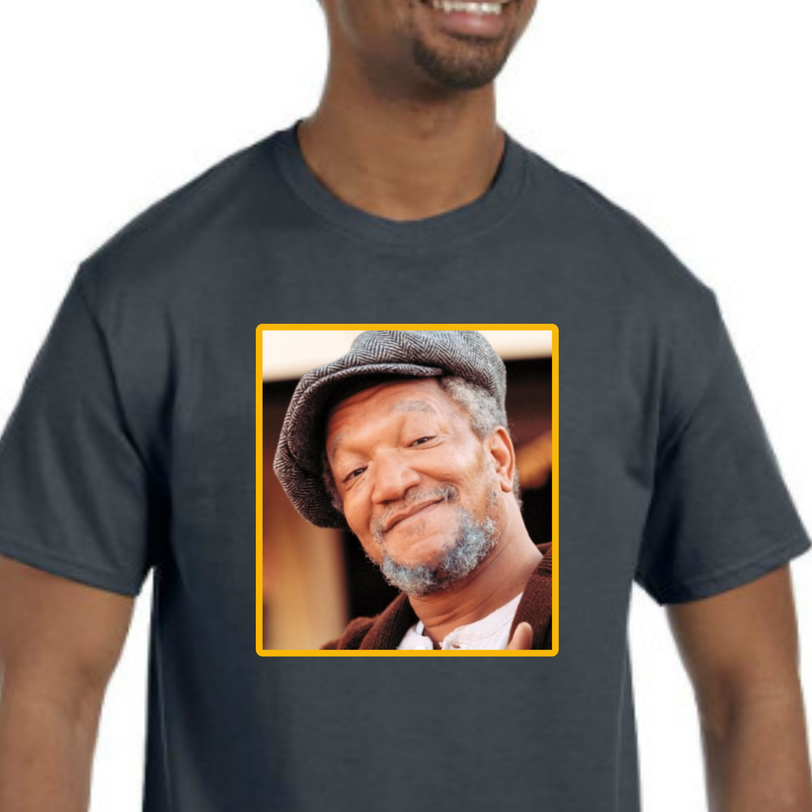 T-shirt Redd Foxx En Sublimation, 100% Polyester, Taille M, Multicolore, Neuf Sans étiquettes