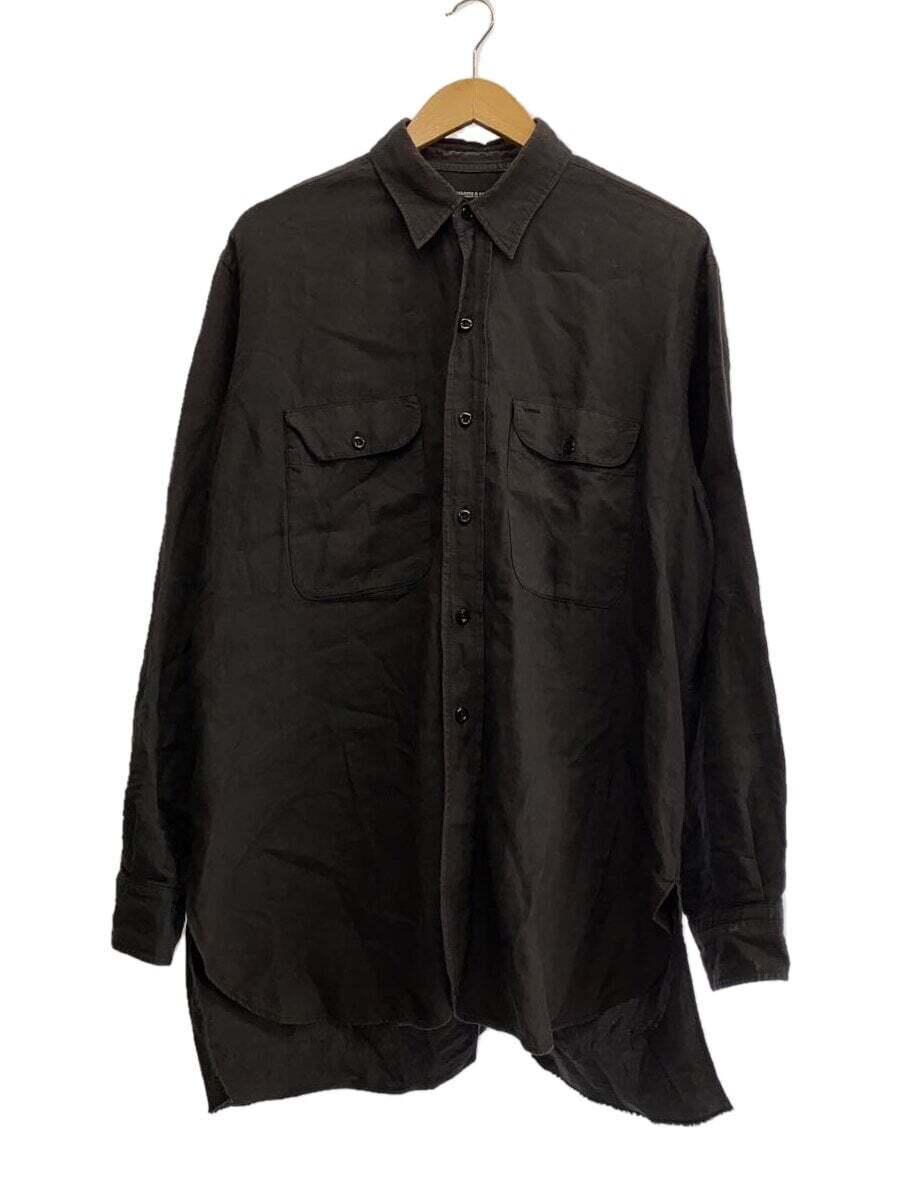 MAATEE&SONS Long Sleeve Shirt -- Linen BLK Solid Color MAATEE&SONS Long Sleeve Shirt -- Linen BLK Solid Color