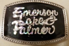 EMERSON LAKE PALMER METAL BELT BUCKLE, NEW NO PACKAGING WITH LIGHT SCUFFING