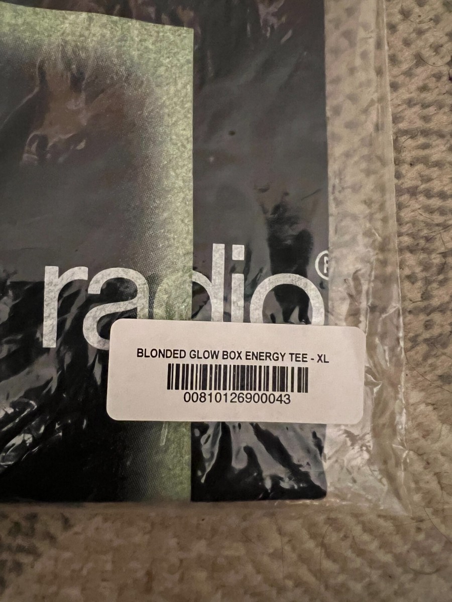 ミュージシャン Frank Ocean blonded Glow Box Energy Tee NEW Frank Ocean Blonded Glow Box Energy Tee Radio varying