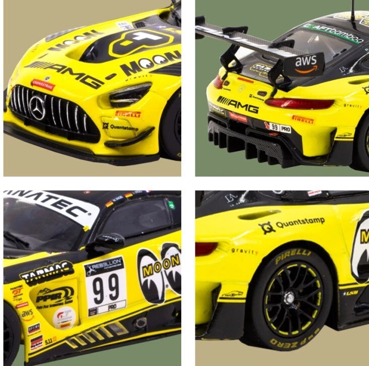 TARMAC WORKS Hobby43 Mercedes-AMG GT3 Indianapolis Modellino auto pressofuso ... - Immagine 2 di 4