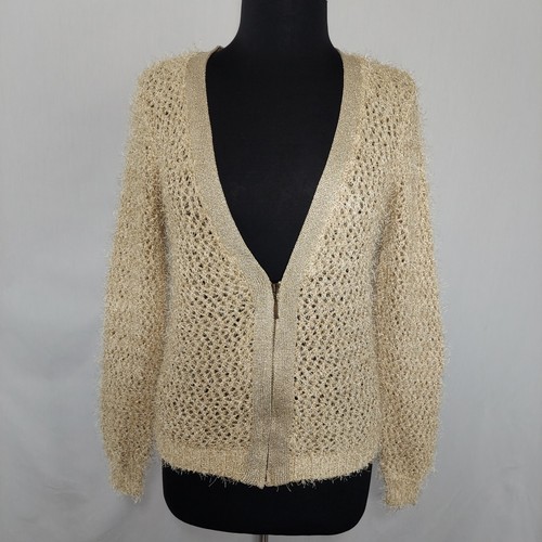 Arden B Cardigan Womens Medium Gold 