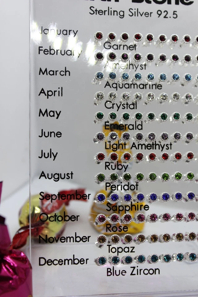 ORECCHINI ARGENTO BIRTH STONE PIETRA DELLA NASCITA ZIRCONI COLORATI MM 5 EXPLOIT - Immagine 4 di 4