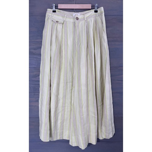 Maeve Striped Volume Culottes Wide Leg Yellow Size 12 Anthropologie - Picture 6 of 12
