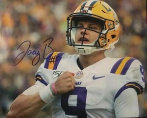 joe burrow autographed football