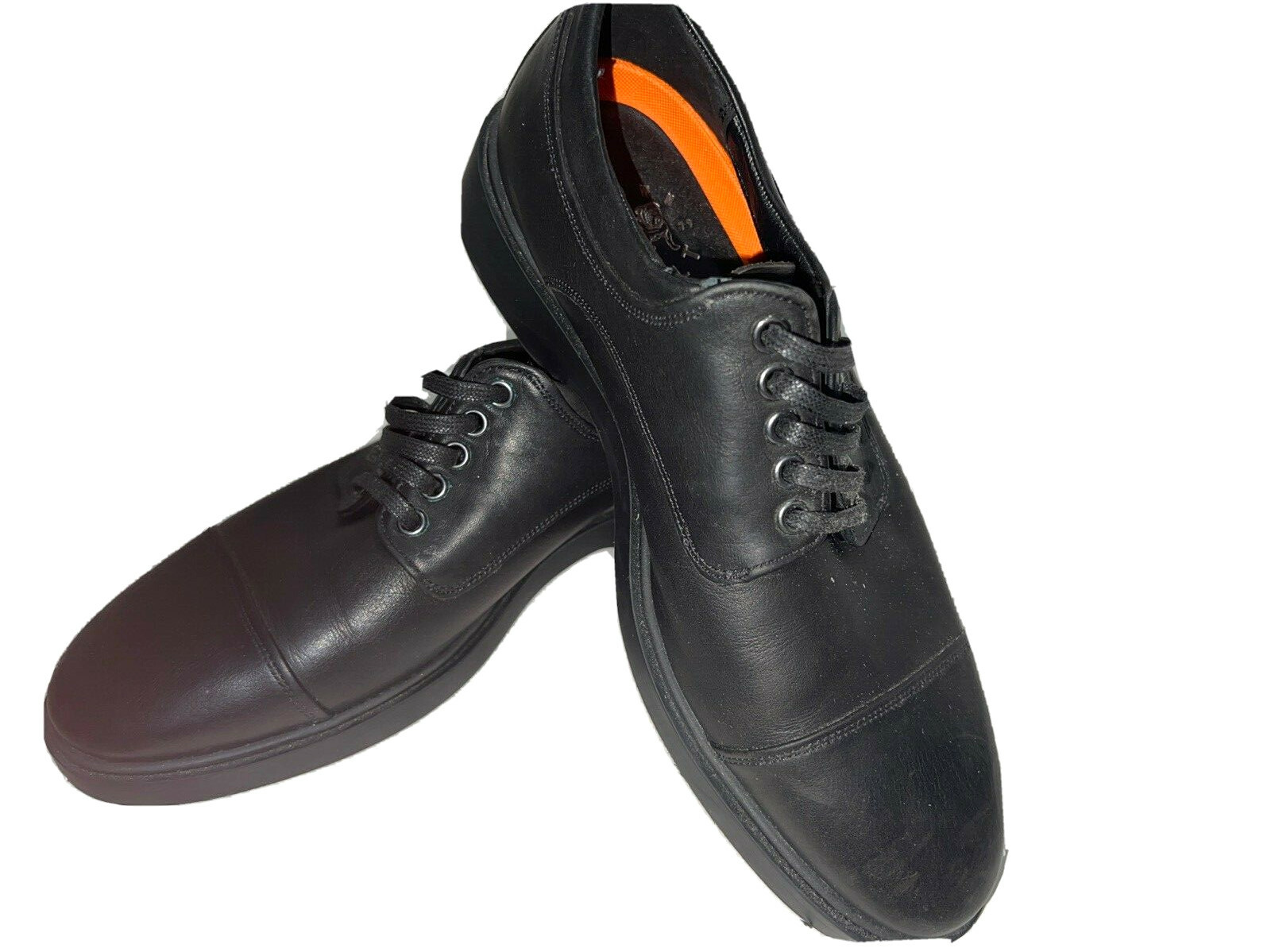 SAOLA Scarpe eleganti Oxford Brown Bilt Cap Toe; taglia 8 nere ottime condizioni