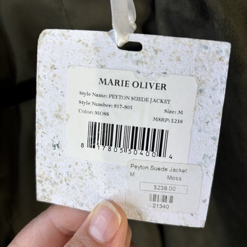 Marie Oliver Women’s Long Sleeve Open Front Suede Jacket Cardigan Size MEDIUM - Picture 7 of 13