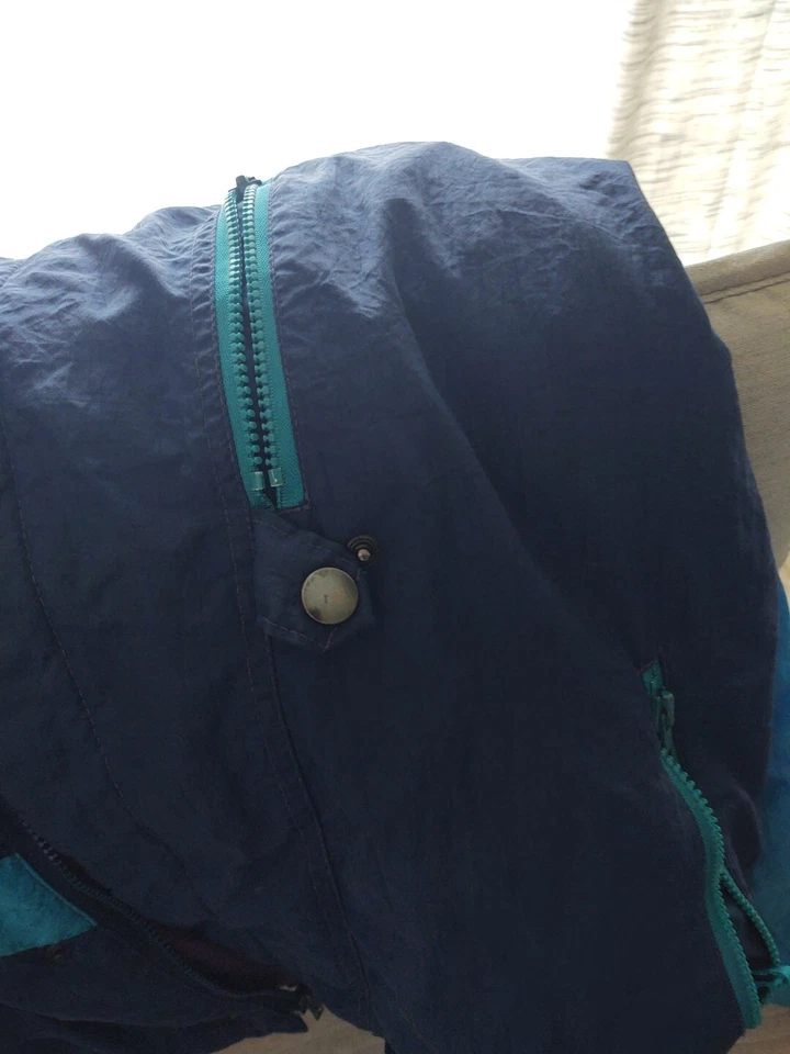 Jaqueta de esqui vintage masculina ROFFE Wildcat zíper completo inverno amarelo neve cinza tamanho GG - Imagem 2 de 4