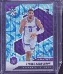 2020-21 Panini Mosaic - NBA Debut #264 Tyrese Haliburton (RC) Blue Reactive