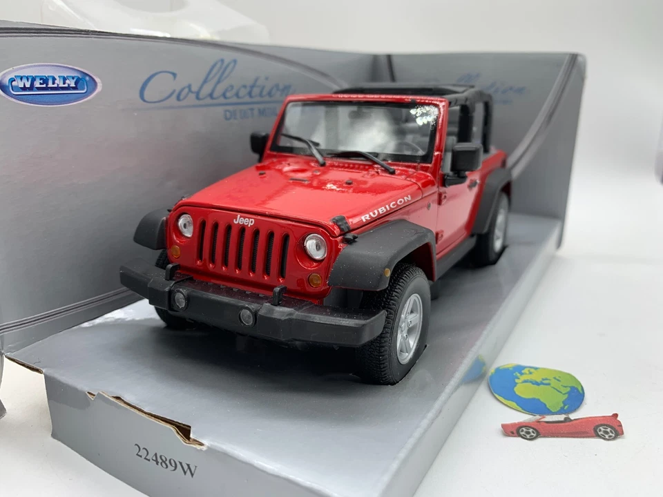 Welly Jeep Wrangler Rubicon, modello in scala 1:24 - 1:25, (2788), vintage - Immagine 3 di 4